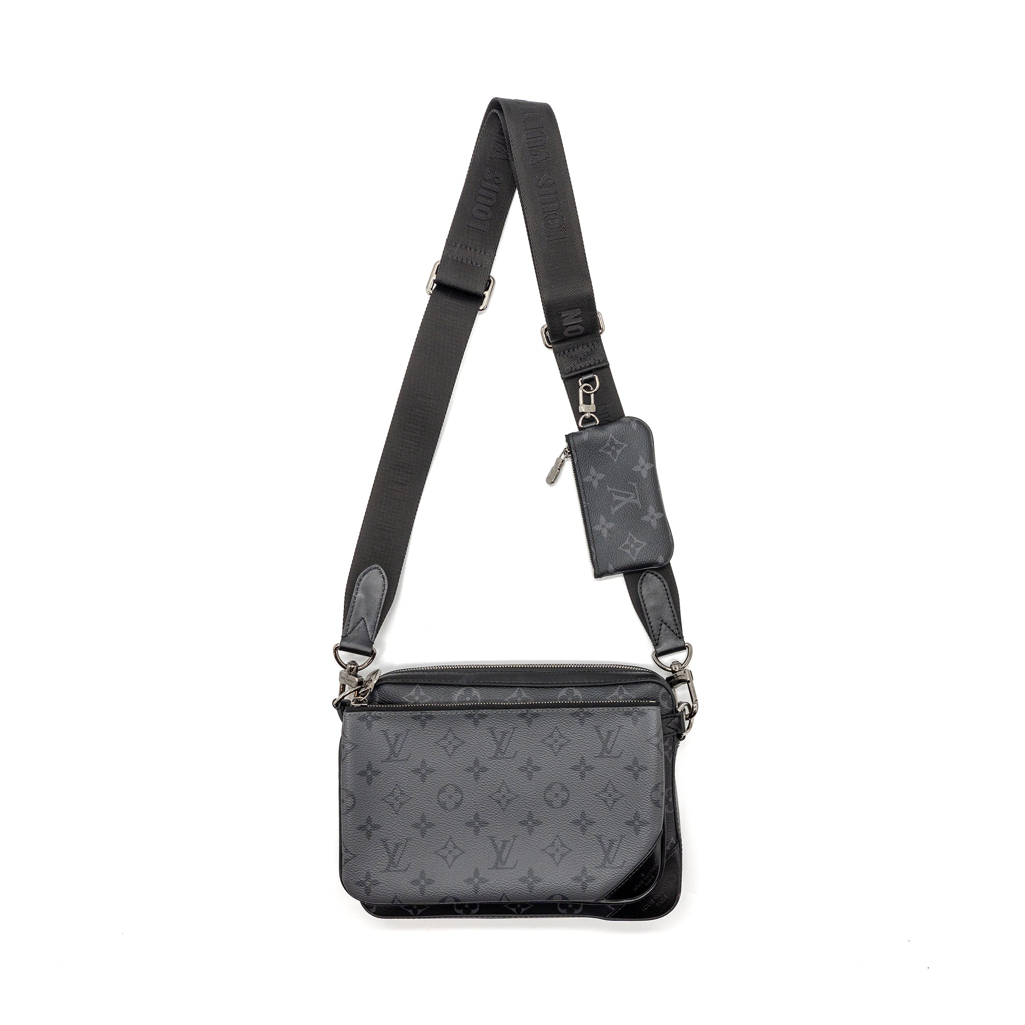 AAA Replica Louis Vuitton LV TRIO MESSENGER BAG MONOGRAM ECLIPSE SHW