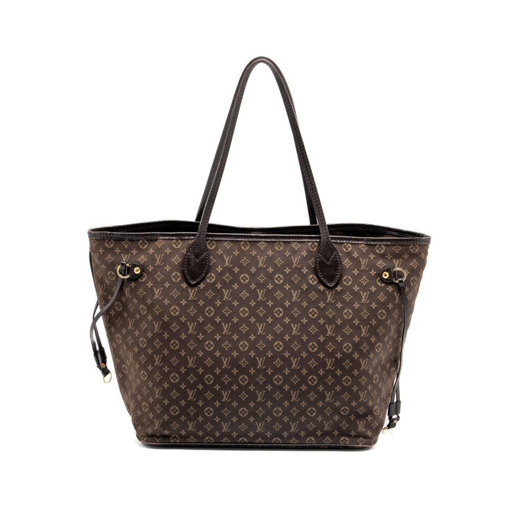 AAA Replica Louis Vuitton LV VINTAGE NEVERFULL MM FABRIC DARK BROWN GHW