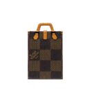 AAA Replica Louis Vuitton LV X NIGO GIANT TOTE DAMIER EBENE MONOGRAM CANVAS BROWN BLACK HARDWARE