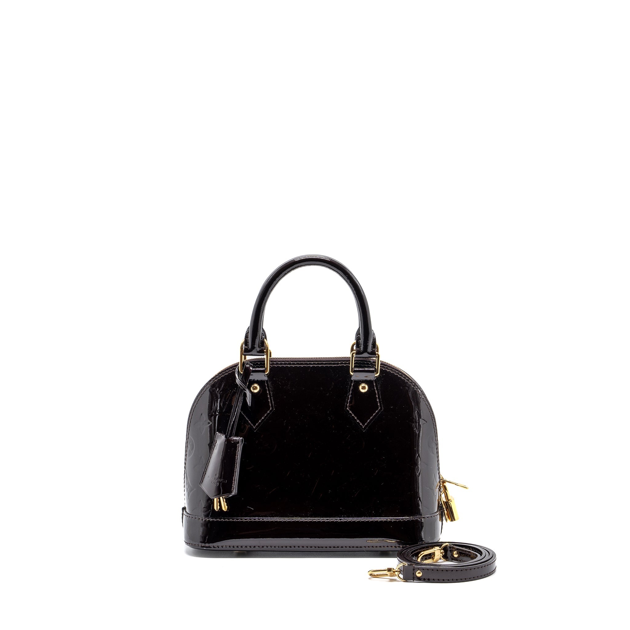AAA Replica Louis Vuitton LV ALMA BB PATENT AMARANTE GHW