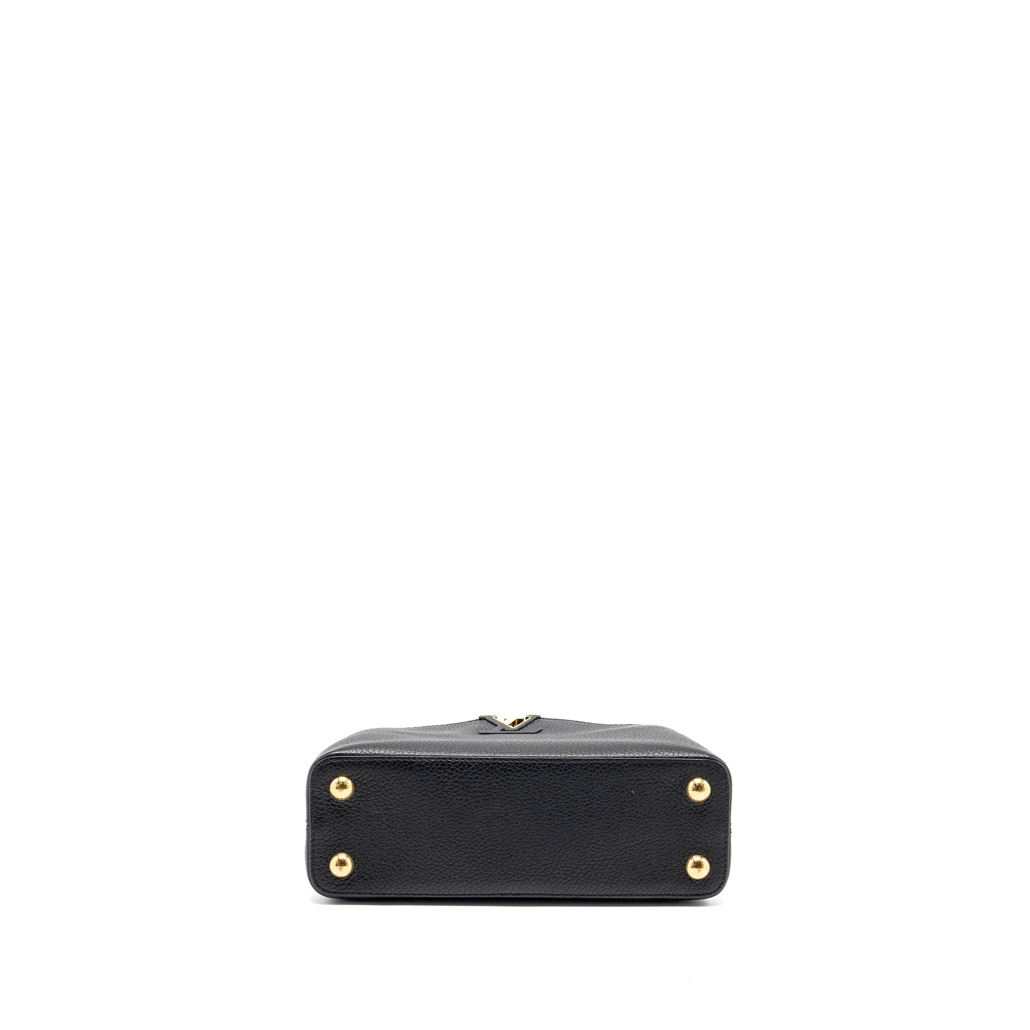 AAA Replica Louis Vuitton LV CAPUCINES BB TAURILLON CALFSKIN BLACK GHW