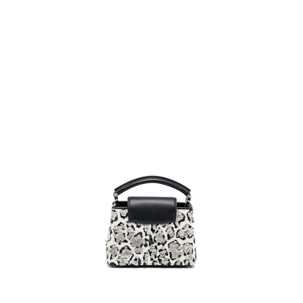 AAA Replica Louis Vuitton LV CAPUCINES MINI LIMITED EDITION SUQUIN / LEATHER MULTICOLOUR BLACK SHW