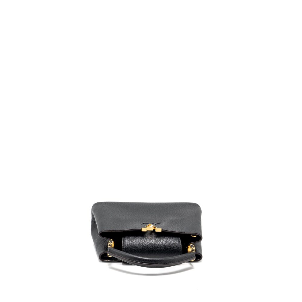 AAA Replica Louis Vuitton LV CAPUCINES BB TAURILLON CALFSKIN BLACK GHW