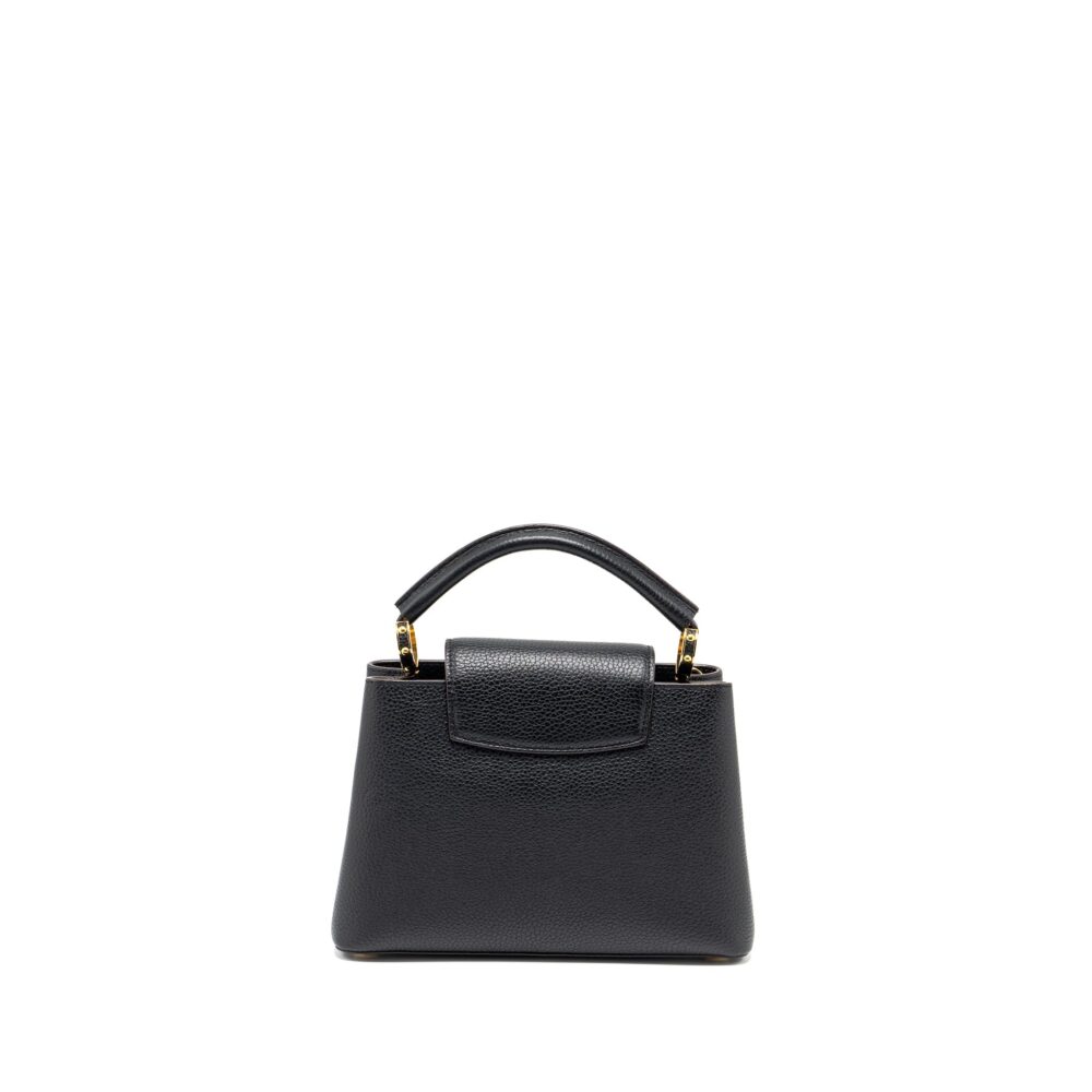 AAA Replica Louis Vuitton LV CAPUCINES BB TAURILLON CALFSKIN BLACK GHW