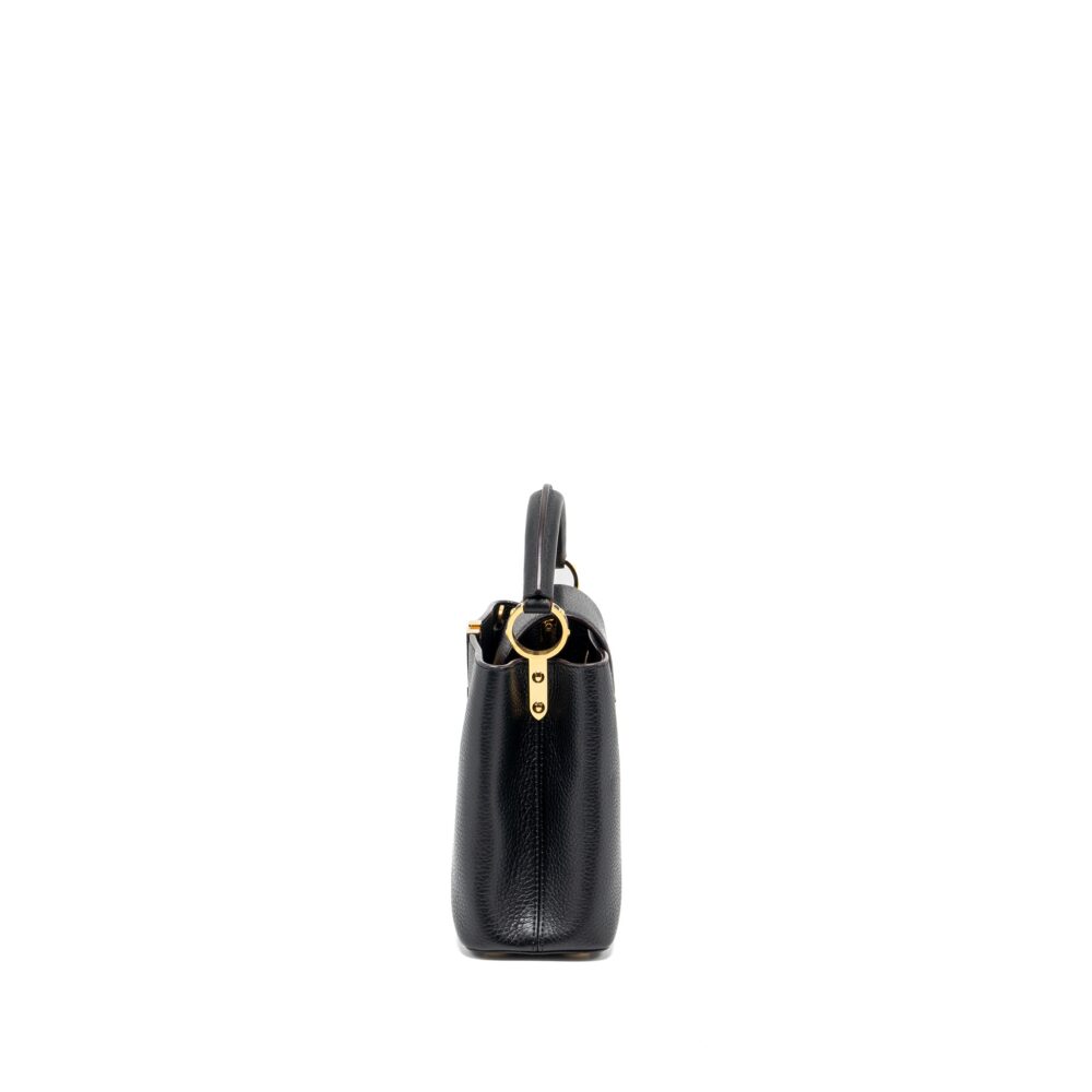AAA Replica Louis Vuitton LV CAPUCINES BB TAURILLON CALFSKIN BLACK GHW