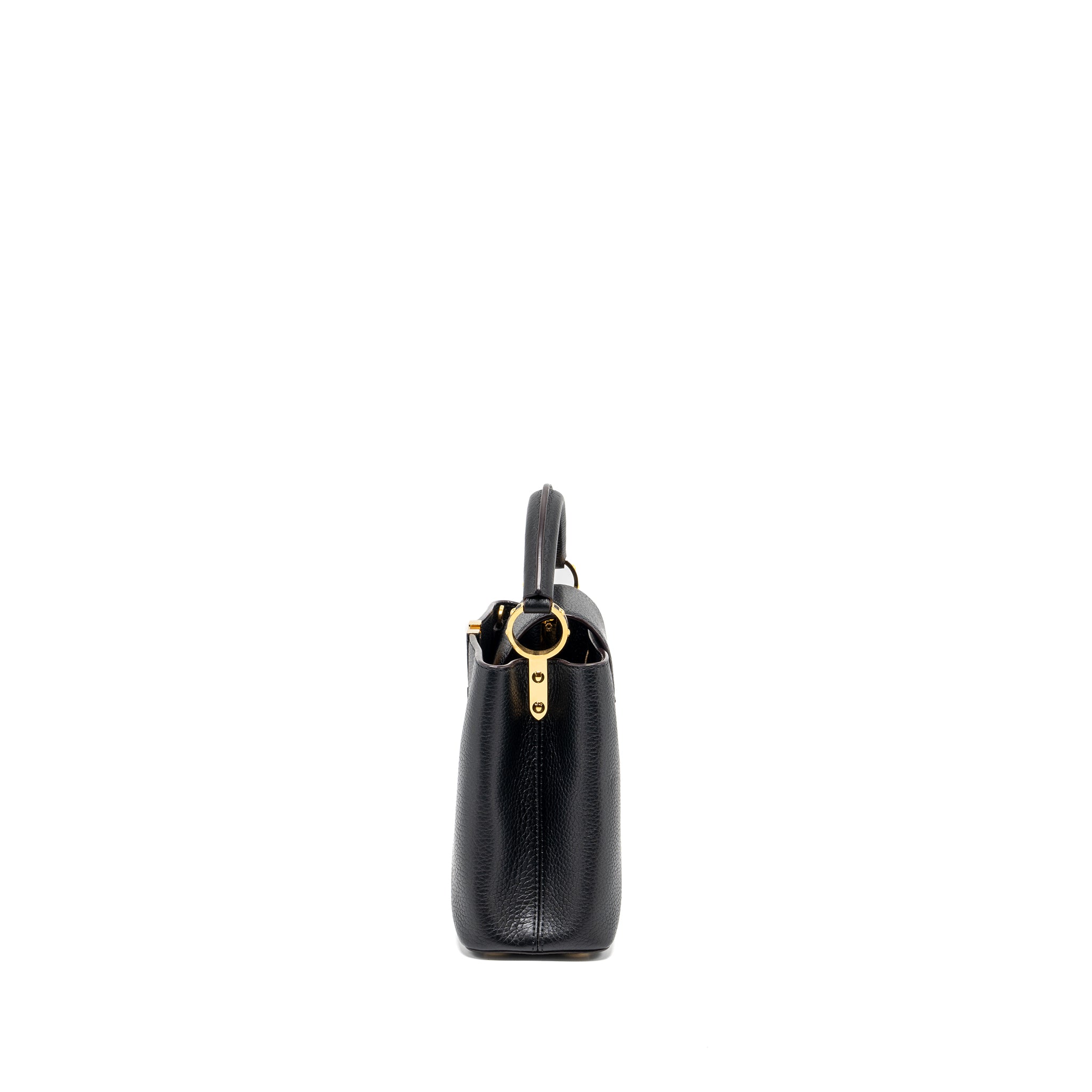 AAA Replica Louis Vuitton LV CAPUCINES BB TAURILLON CALFSKIN BLACK GHW