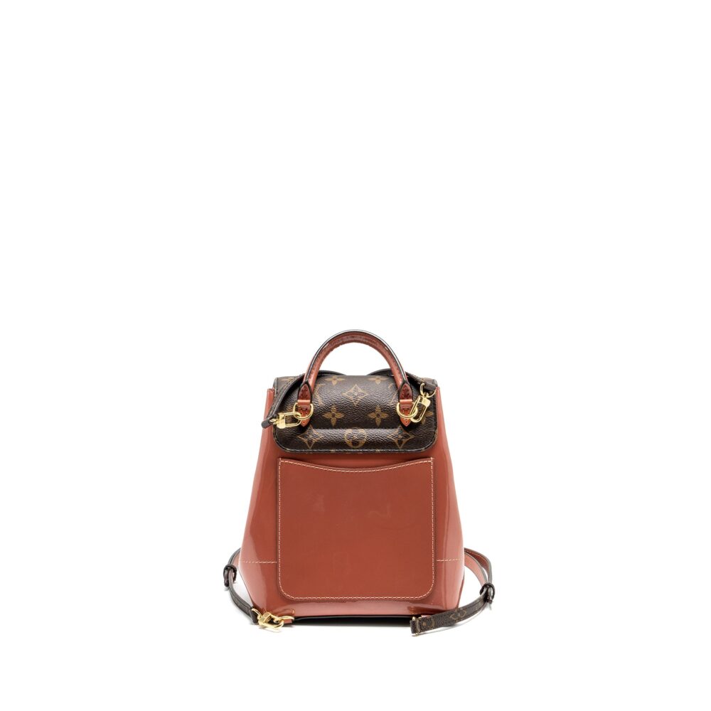 AAA Replica Louis Vuitton LV HOT SPRINGS BACKPACK PATENT / MONOGRAM CANVAS PINK GHW
