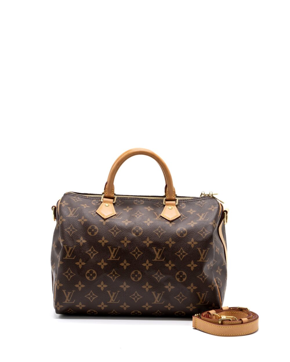 AAA Replica Louis Vuitton LV SPEEDY BANDOULIERE 30 MONOGRAM CANVAS GHW