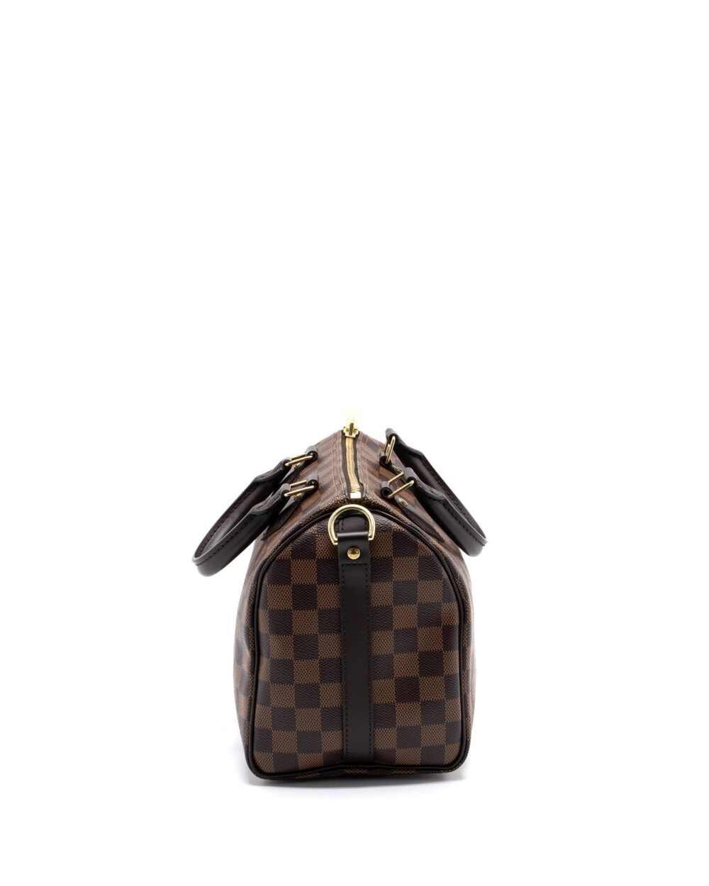 AAA Replica Louis Vuitton LV SPEEDY BANDOULIERE 25 DAMIER EBENE CANVAS GHW(NEW VERSION)
