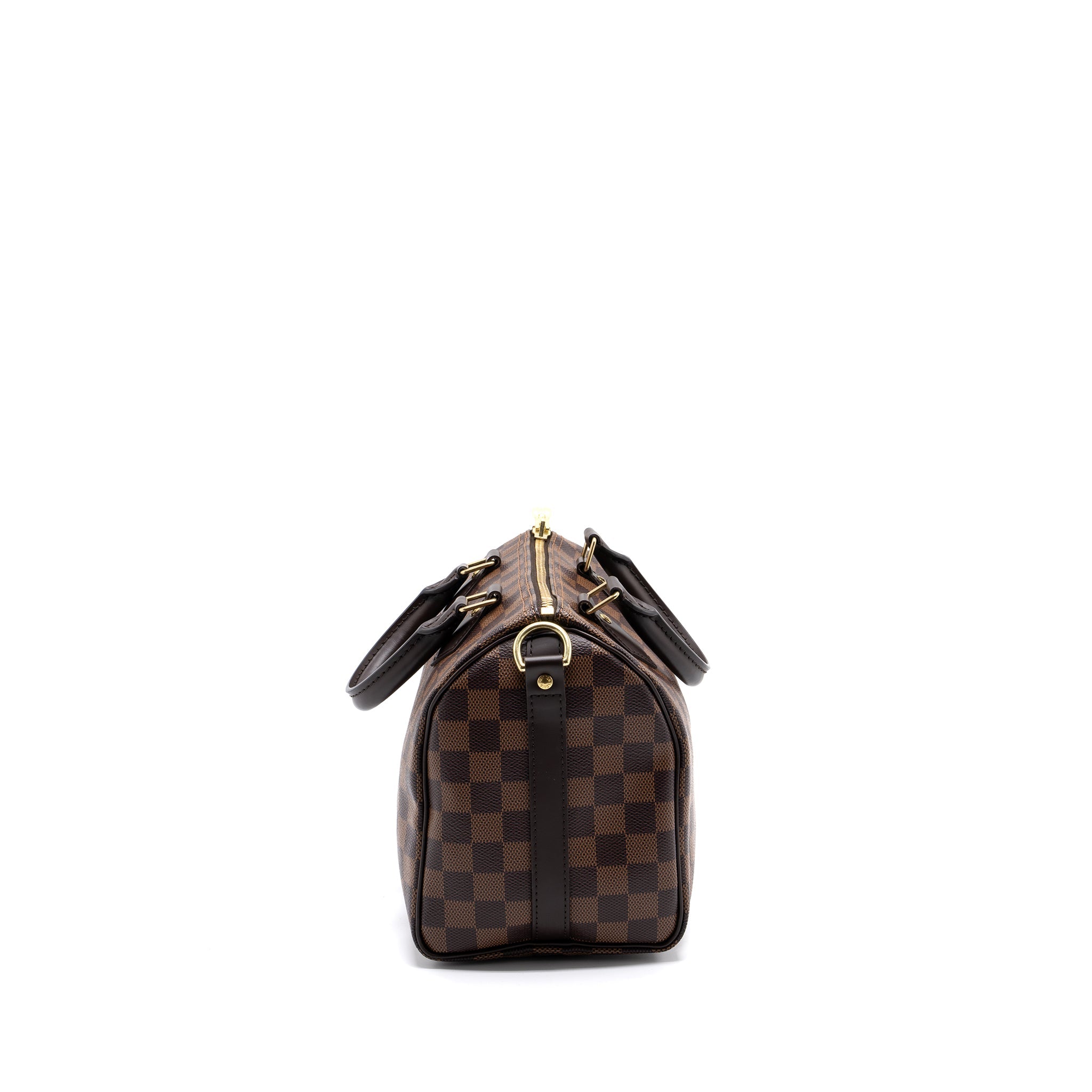 AAA Replica Louis Vuitton LV SPEEDY BANDOULIERE 25 DAMIER EBENE CANVAS GHW(NEW VERSION)