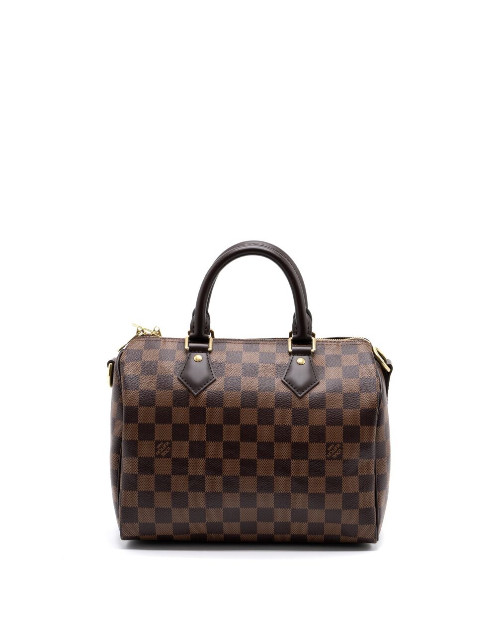 AAA Replica Louis Vuitton LV SPEEDY BANDOULIERE 25 DAMIER EBENE CANVAS GHW(NEW VERSION)