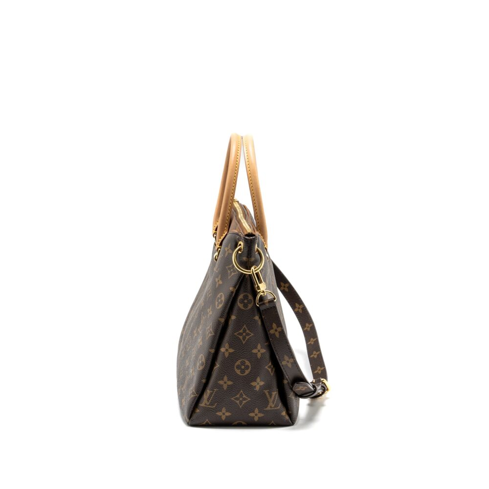 AAA Replica Louis Vuitton LV PALLAS TOTE BAG MONOGRAM CANVAS BROWN GHW