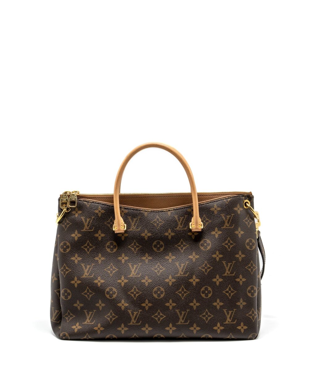 AAA Replica Louis Vuitton LV PALLAS TOTE BAG MONOGRAM CANVAS BROWN GHW
