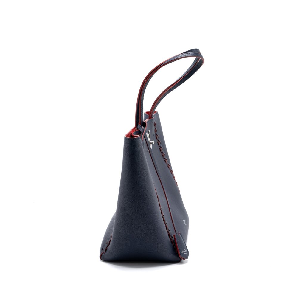 AAA Replica Louis Vuitton LV LOCK ME TOTE BAG CALFSKIN NAVY SHW