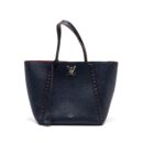 AAA Replica Louis Vuitton LV LOCK ME TOTE BAG CALFSKIN NAVY SHW