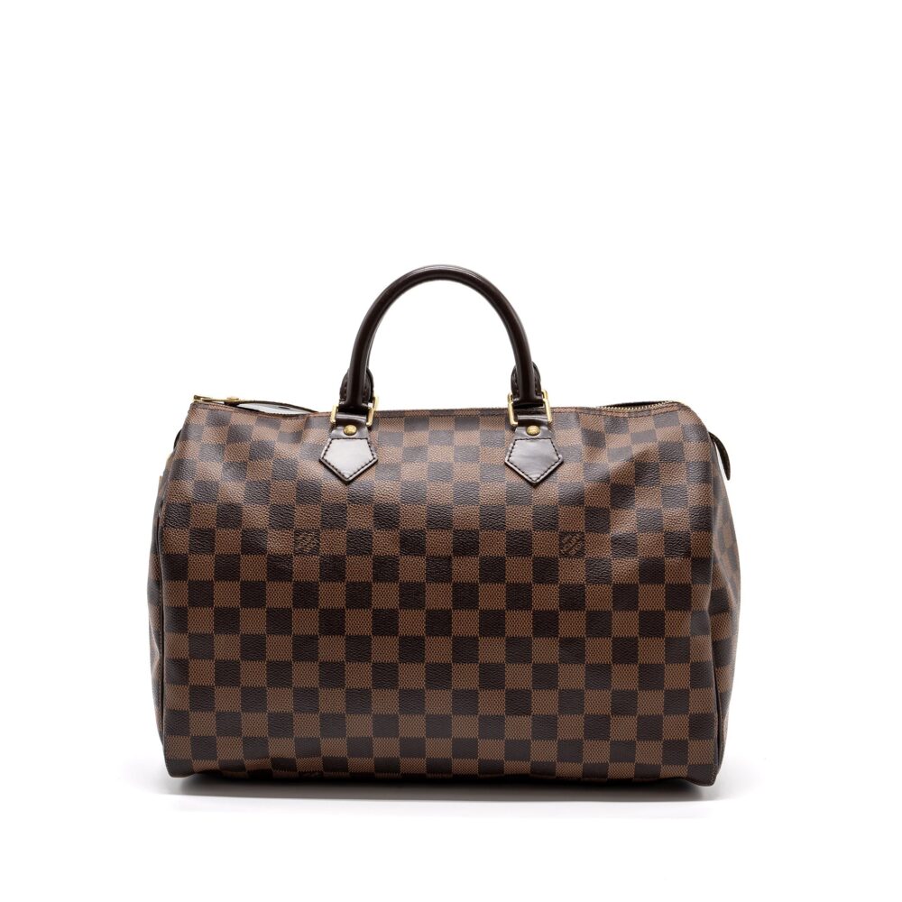 AAA Replica Louis Vuitton LV SPEEDY 35 DAMIER EBENE GHW