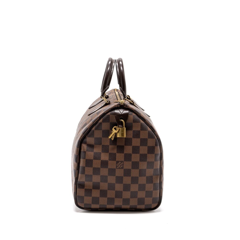 AAA Replica Louis Vuitton LV SPEEDY 35 DAMIER EBENE GHW
