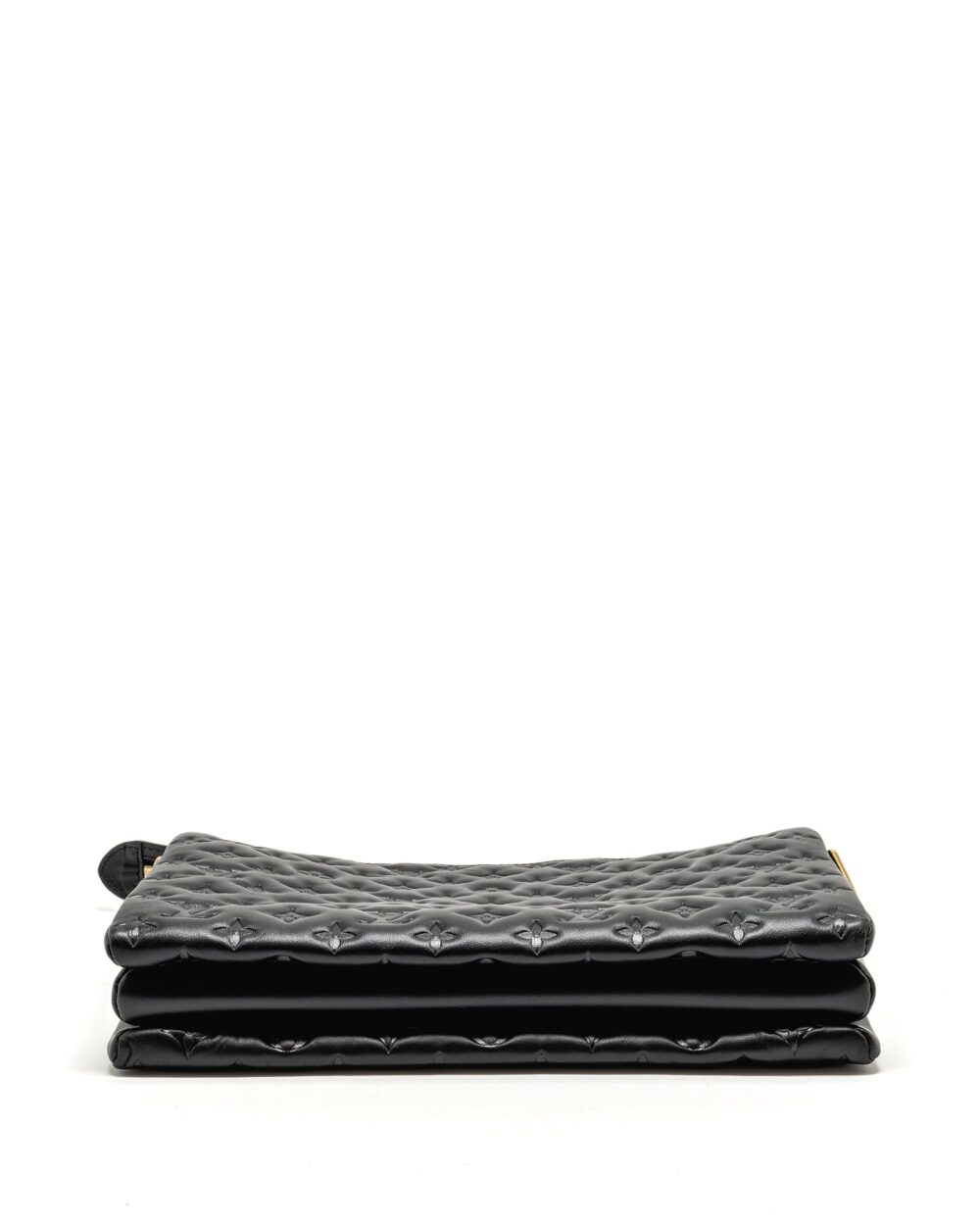 AAA Replica Louis Vuitton LV COUSSIN MM MONOGRAM-EMBOSSED PUFFY LAMBSKIN BLACK GHW