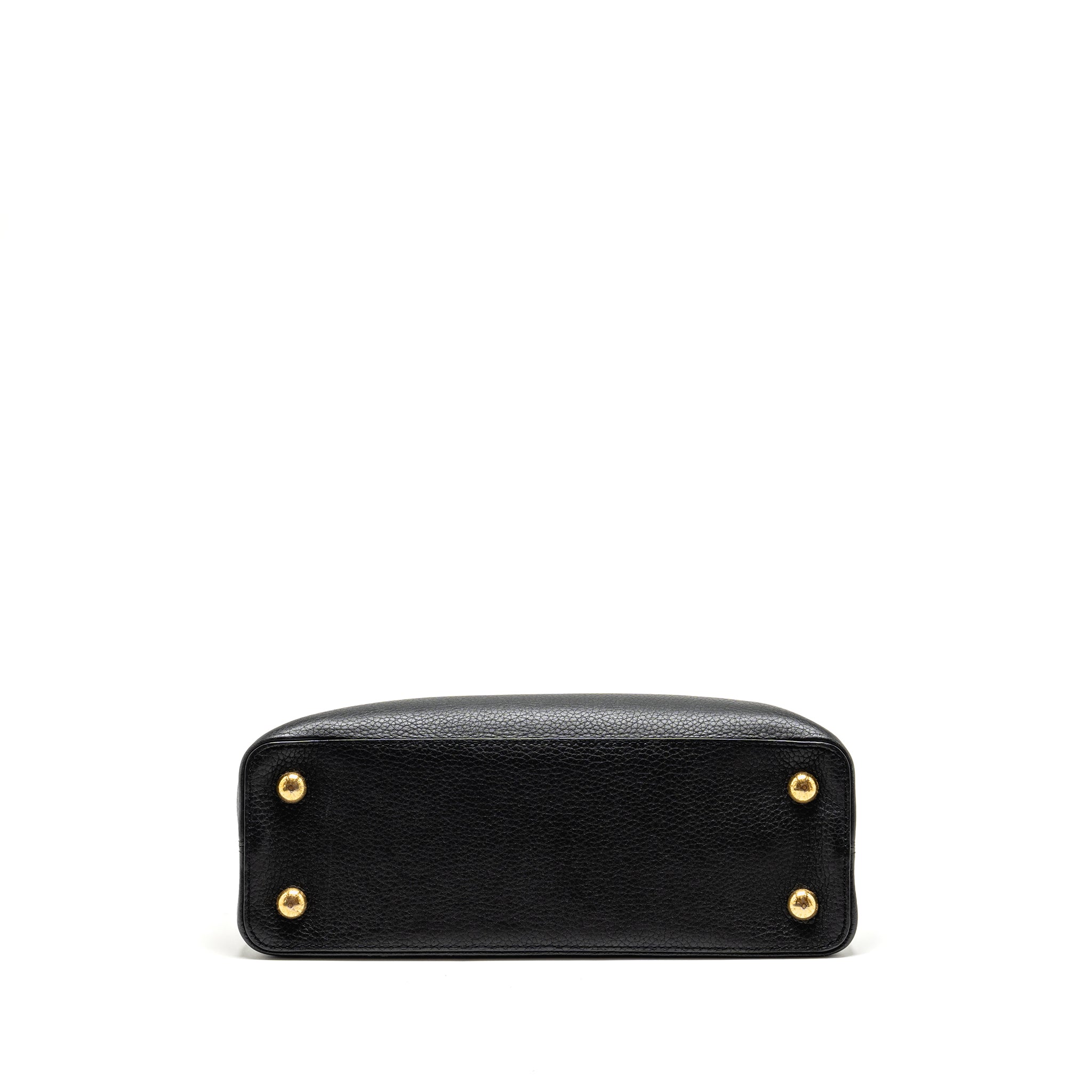 AAA Replica Louis Vuitton LV CAPUCINES MM CALFSKIN BLACK GHW