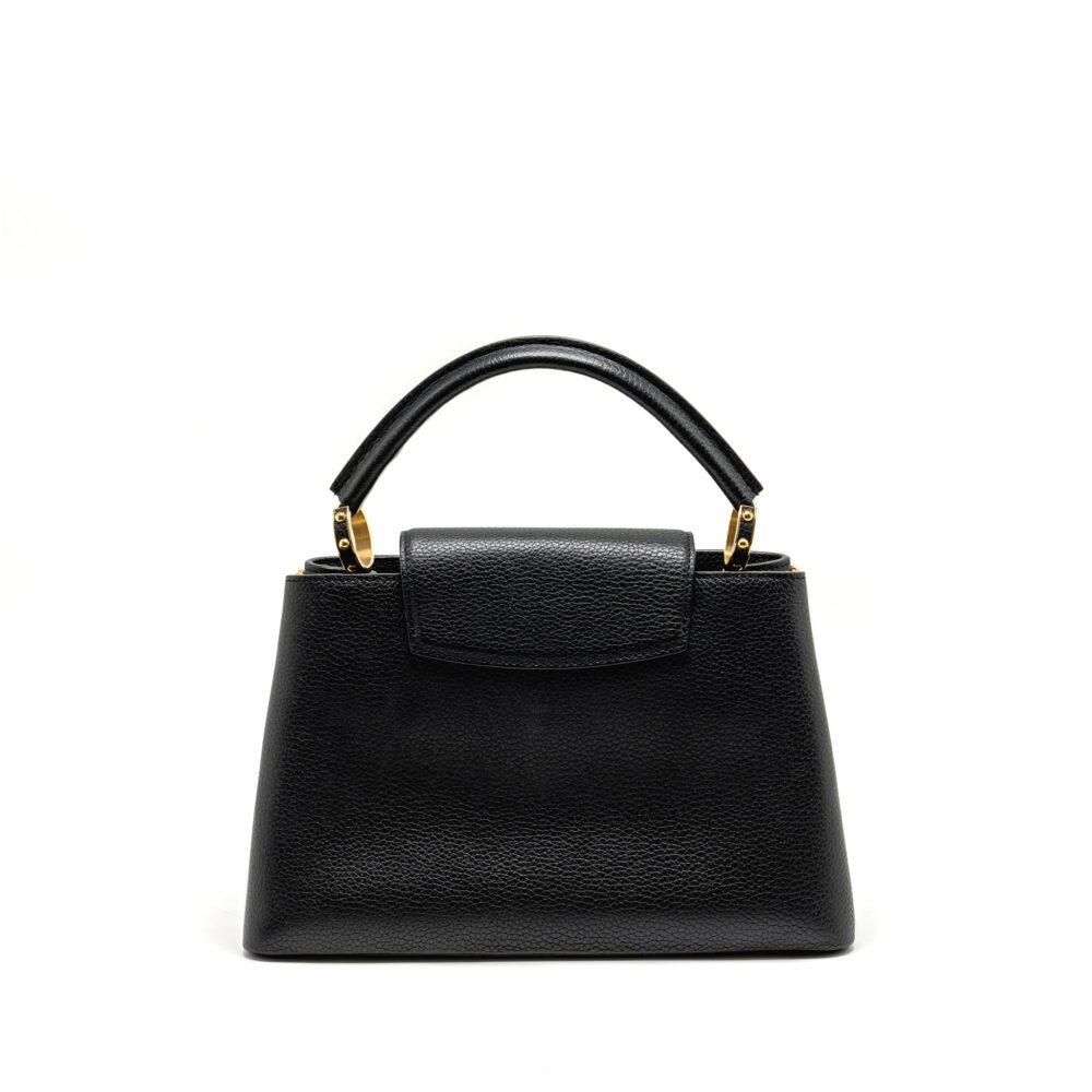 AAA Replica Louis Vuitton LV CAPUCINES MM CALFSKIN BLACK GHW