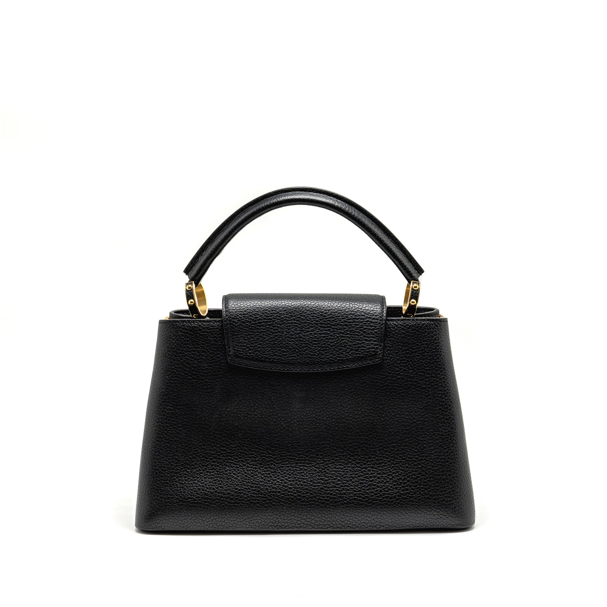 AAA Replica Louis Vuitton LV CAPUCINES MM CALFSKIN BLACK GHW