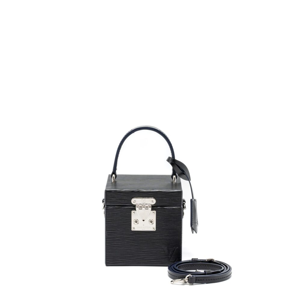 AAA Replica Louis Vuitton LV BLEECKER BOX BAG EPI BLACK SHW