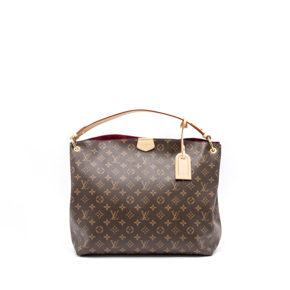 AAA Replica Louis Vuitton LV GRACEFUL MM MONOGRAM CANVAS/PIVOINE GHW (NEW VERSION)