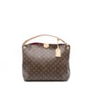 AAA Replica Louis Vuitton LV GRACEFUL MM MONOGRAM CANVAS/PIVOINE GHW (NEW VERSION)