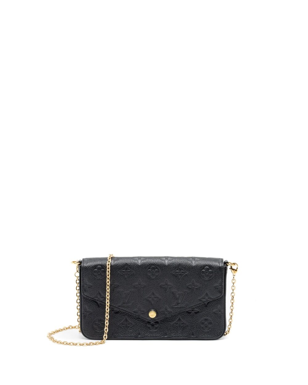 AAA Replica Louis Vuitton LV FELICIE POCHETTE MONOGRAM EMPREINTE BLACK GHW