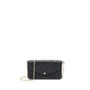 AAA Replica Louis Vuitton LV FELICIE POCHETTE MONOGRAM EMPREINTE BLACK GHW