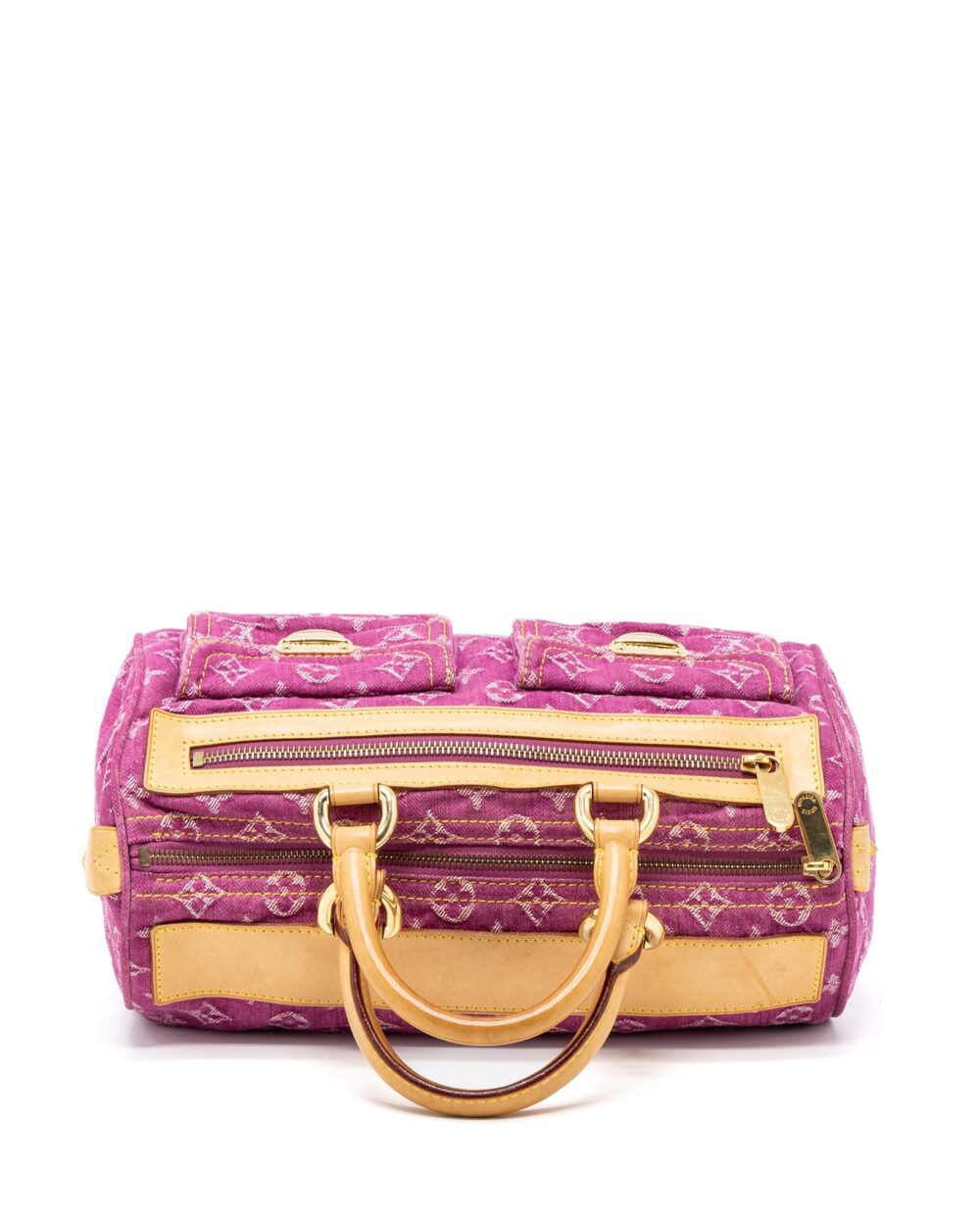 AAA Replica Louis Vuitton LV VINTAGE NEO SPEEDY MONOGRAM DENIM PINK GHW