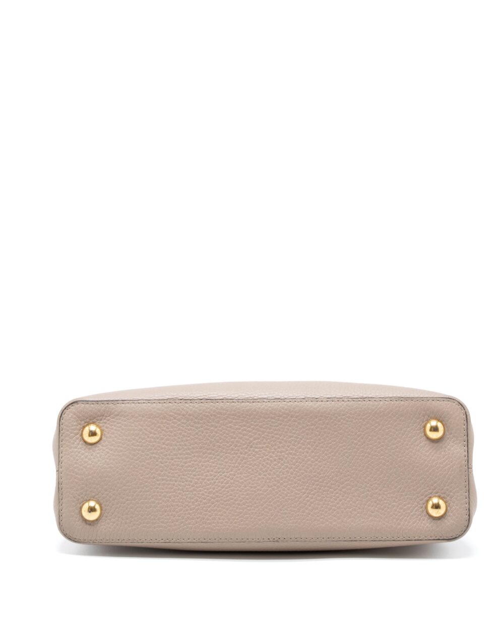 AAA Replica Louis Vuitton LV CAPUCINES MM TAURILLON LIGHT GREY GHW