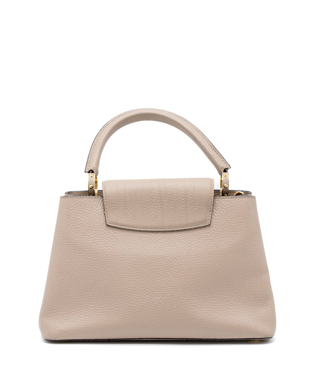 AAA Replica Louis Vuitton LV CAPUCINES MM TAURILLON LIGHT GREY GHW