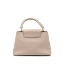 AAA Replica Louis Vuitton LV CAPUCINES MM TAURILLON LIGHT GREY GHW