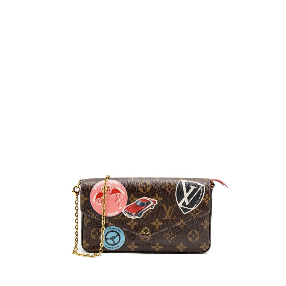 AAA Replica Louis Vuitton LV FÉLICIE POCHETTE LIMITED EDITION MONOGRAM CANVAS GHW
