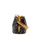 AAA Replica Louis Vuitton LV PETIT NOE MONOGRAM CANVAS BLACK/MULTICOLOUR GHW