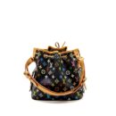 AAA Replica Louis Vuitton LV PETIT NOE MONOGRAM CANVAS BLACK/MULTICOLOUR GHW