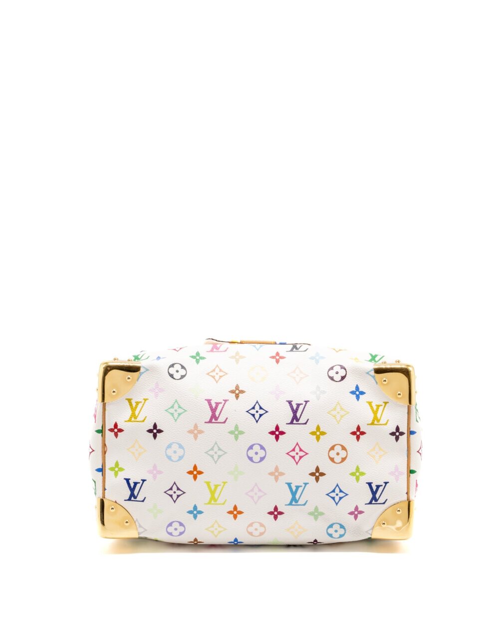 AAA Replica Louis Vuitton LV SPEEDY 30 MONOGRAM CANVAS WHITE MULTICOLOUR GHW