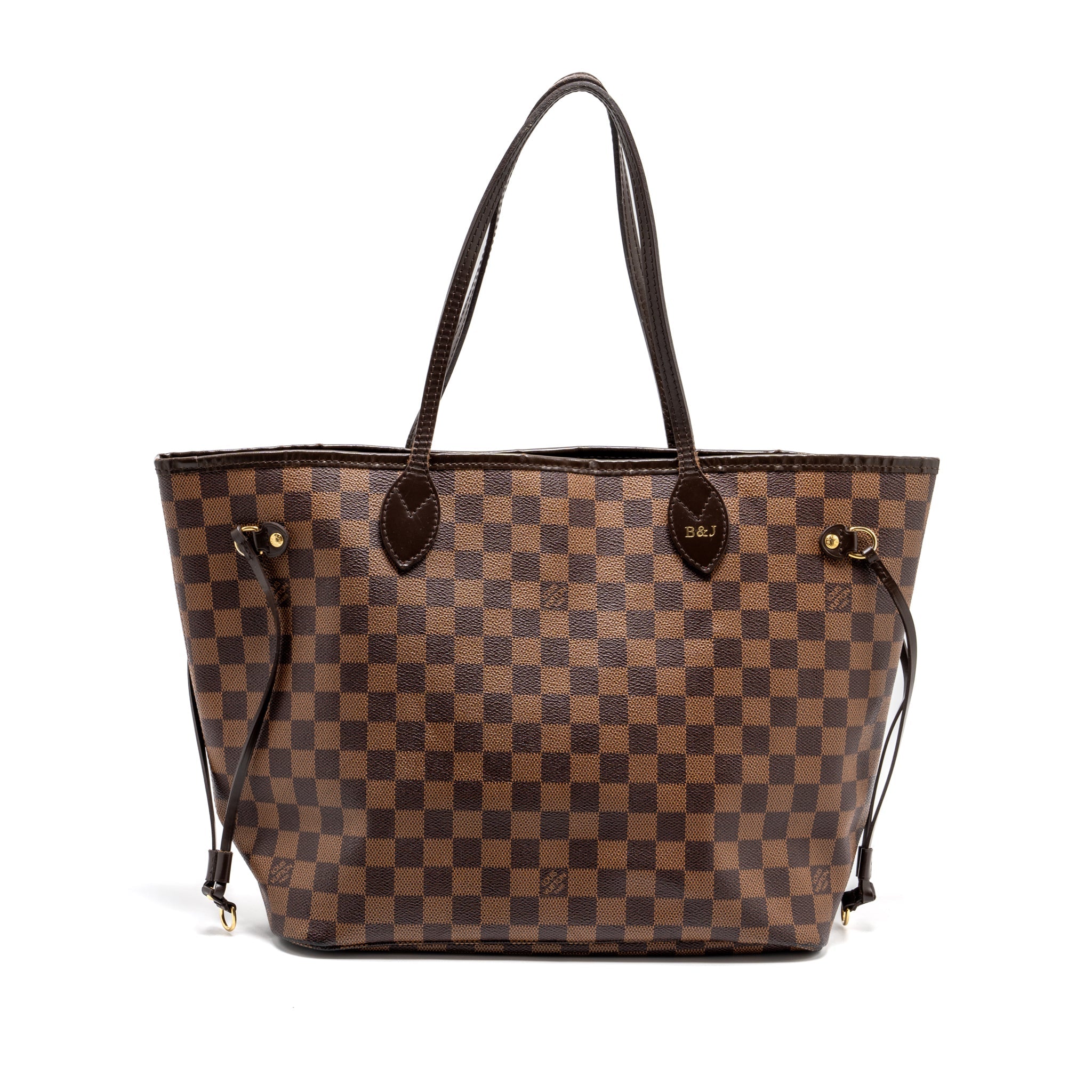 AAA Replica Louis Vuitton LV NEVERFULL MM DENIER EBENE CANVAS GHW