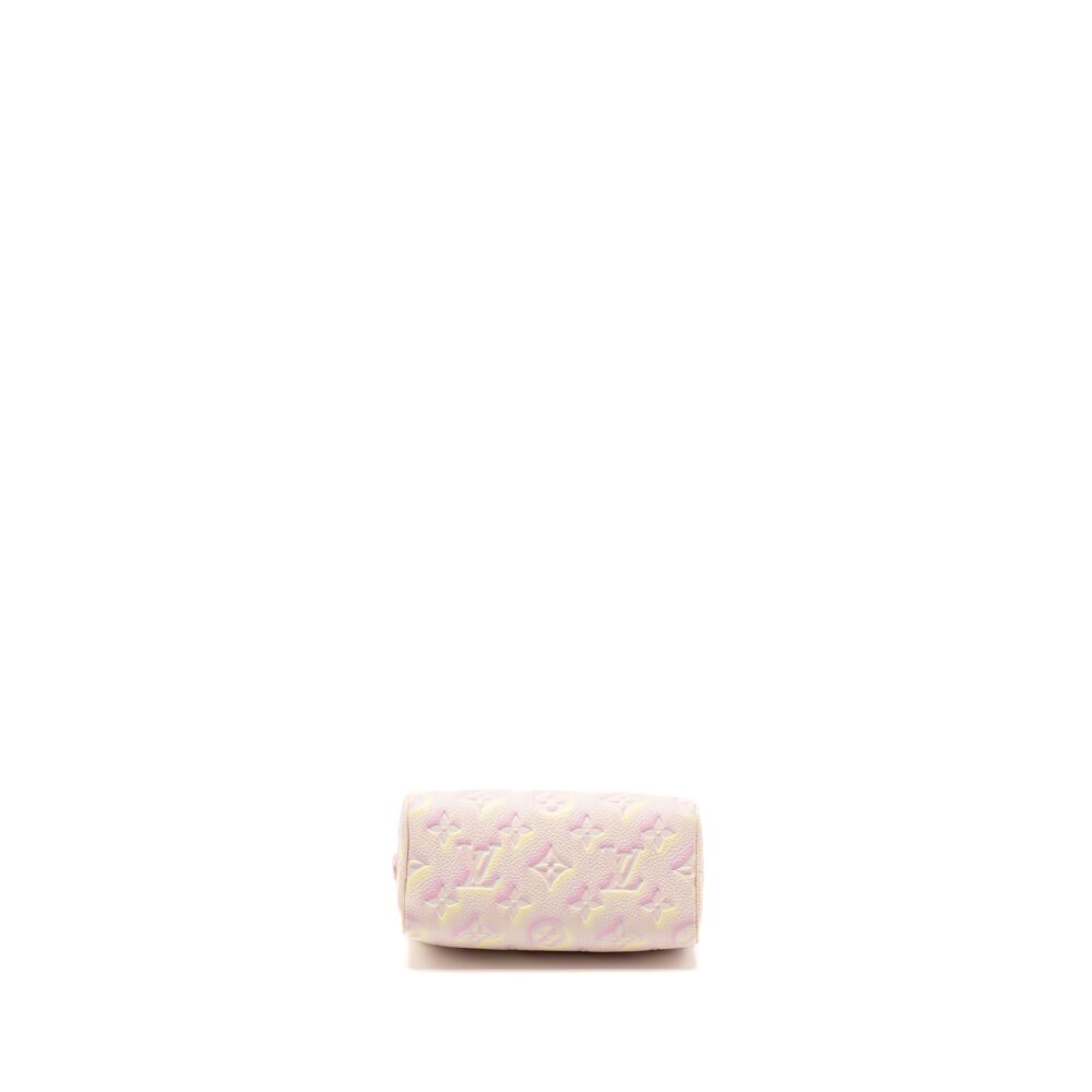 AAA Replica Louis Vuitton LV NANO SPEEDY MONOGRAM EMPREINTE PINK/MULTICOLOUR GHW (NEW VERSION)