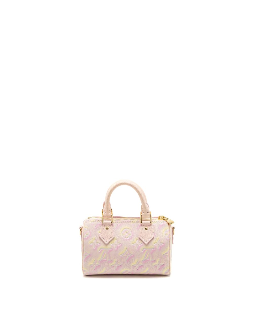 AAA Replica Louis Vuitton LV NANO SPEEDY MONOGRAM EMPREINTE PINK/MULTICOLOUR GHW (NEW VERSION)