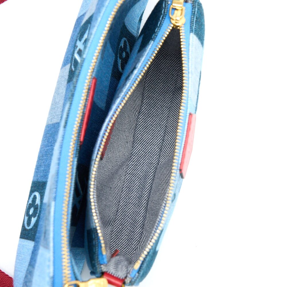 AAA Replica Louis Vuitton LV PATCHWORK MULTI-POCHETTE ACCESSOIRES BAG MONOGRAM DENIM GHW