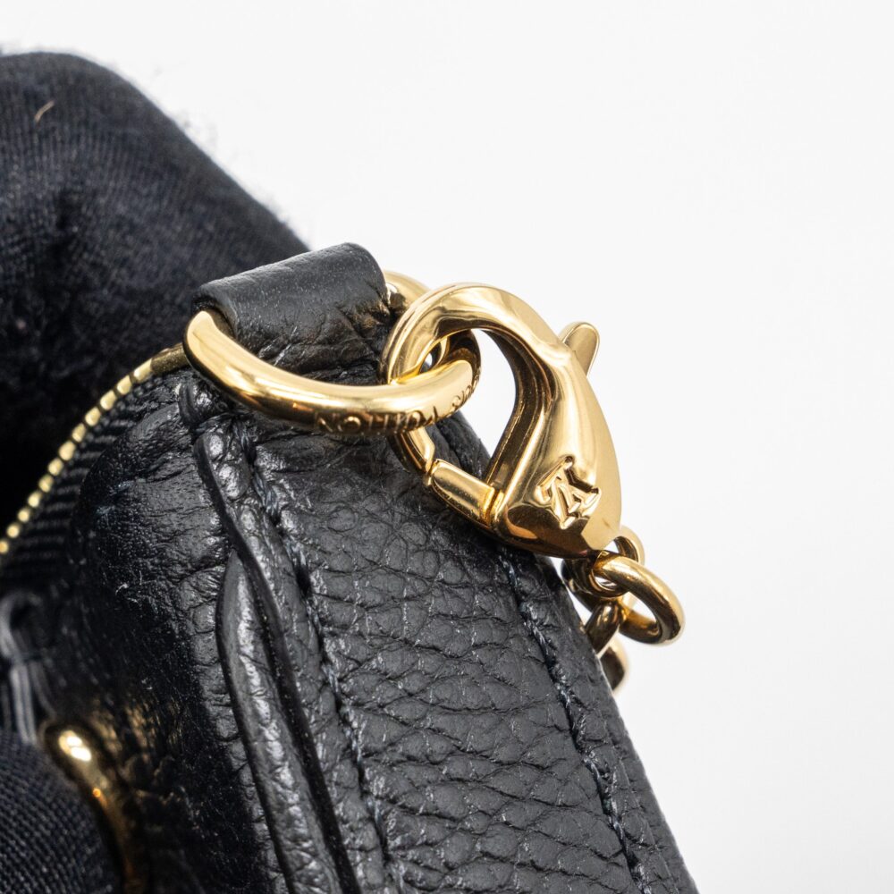 AAA Replica Louis Vuitton LV EASY POUCH ON STRAP MONOGRAM EMPREINTE BLACK GHW (NEW VERSION)