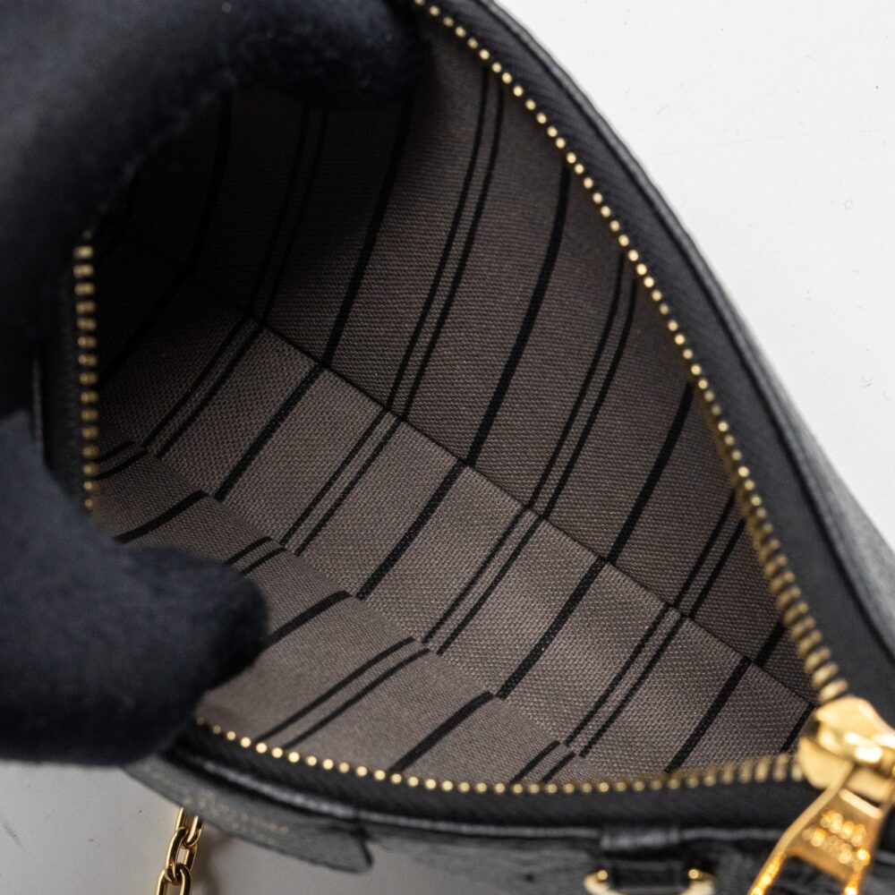 AAA Replica Louis Vuitton LV EASY POUCH ON STRAP MONOGRAM EMPREINTE BLACK GHW (NEW VERSION)