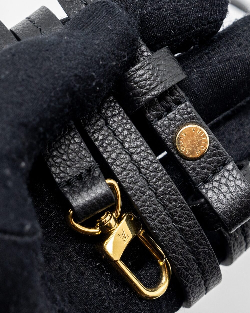 AAA Replica Louis Vuitton LV EASY POUCH ON STRAP MONOGRAM EMPREINTE BLACK GHW (NEW VERSION)