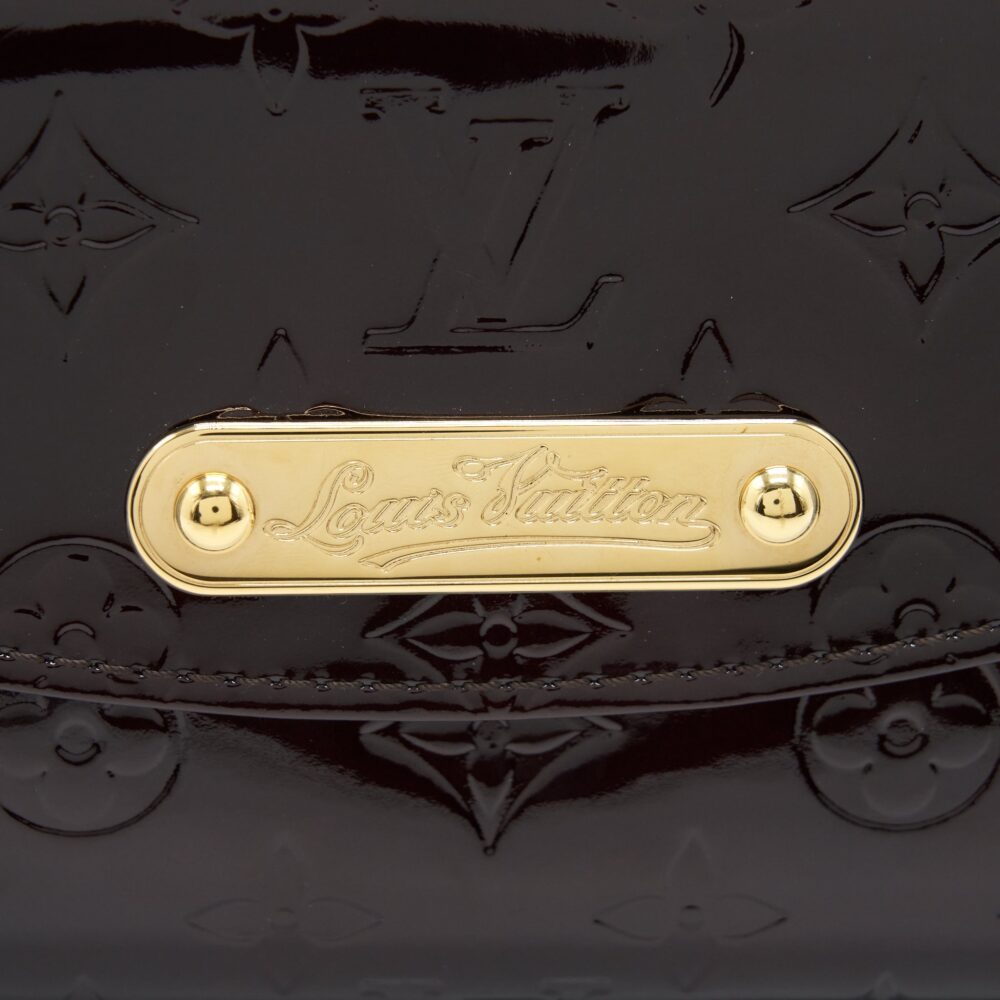 AAA Replica Louis Vuitton LV SUNSET BOULEVARDE PATENT DARK RED GHW