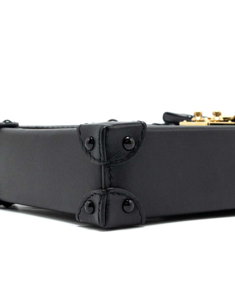 AAA Replica Louis Vuitton LV VERTICAL TRUNK POCHETTE MONOGRAM CANVAS GHW