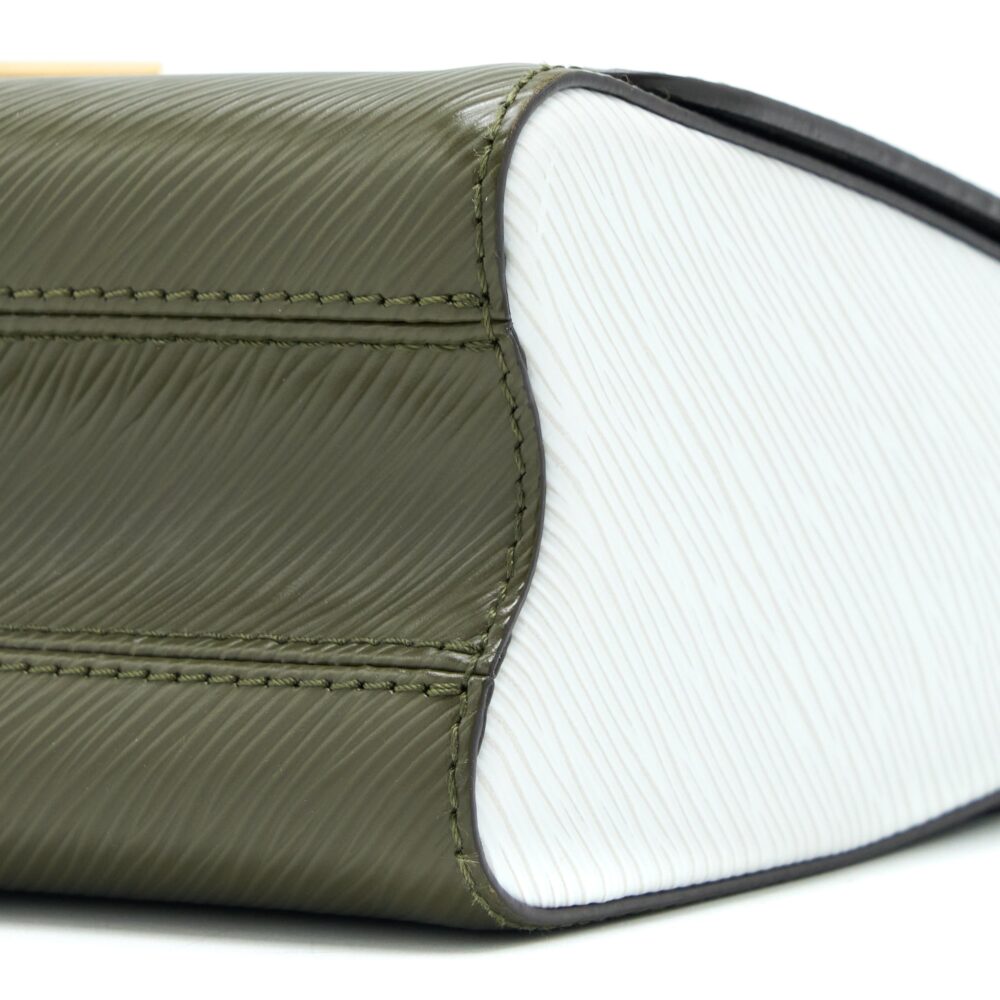 AAA Replica Louis Vuitton LV TWIST BAG MM EPI GREEN/WHITE GHW