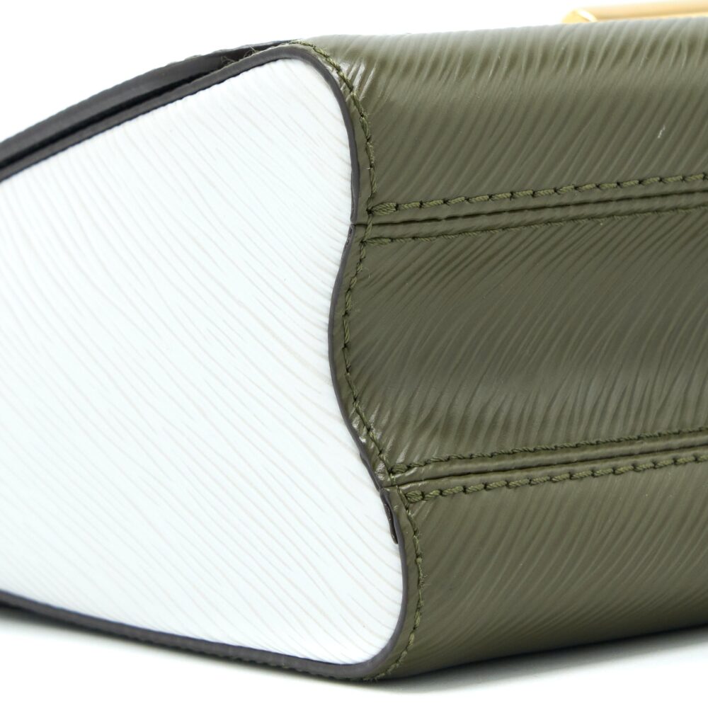 AAA Replica Louis Vuitton LV TWIST BAG MM EPI GREEN/WHITE GHW