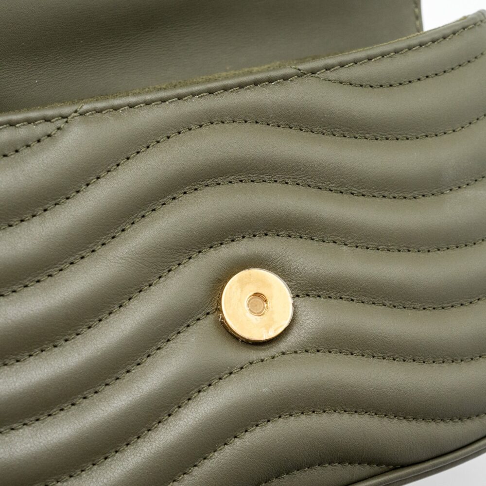 AAA Replica Louis Vuitton LV NEW WAVE MULTI POCHETTE CALFSKIN KAKI GREEN GHW